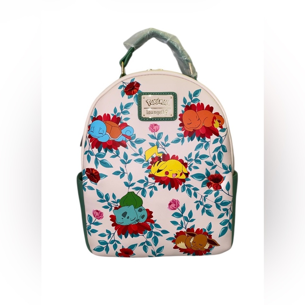 Loungefly sleeping Pokemon Floral Backpack with embroidery box lunch exclusive